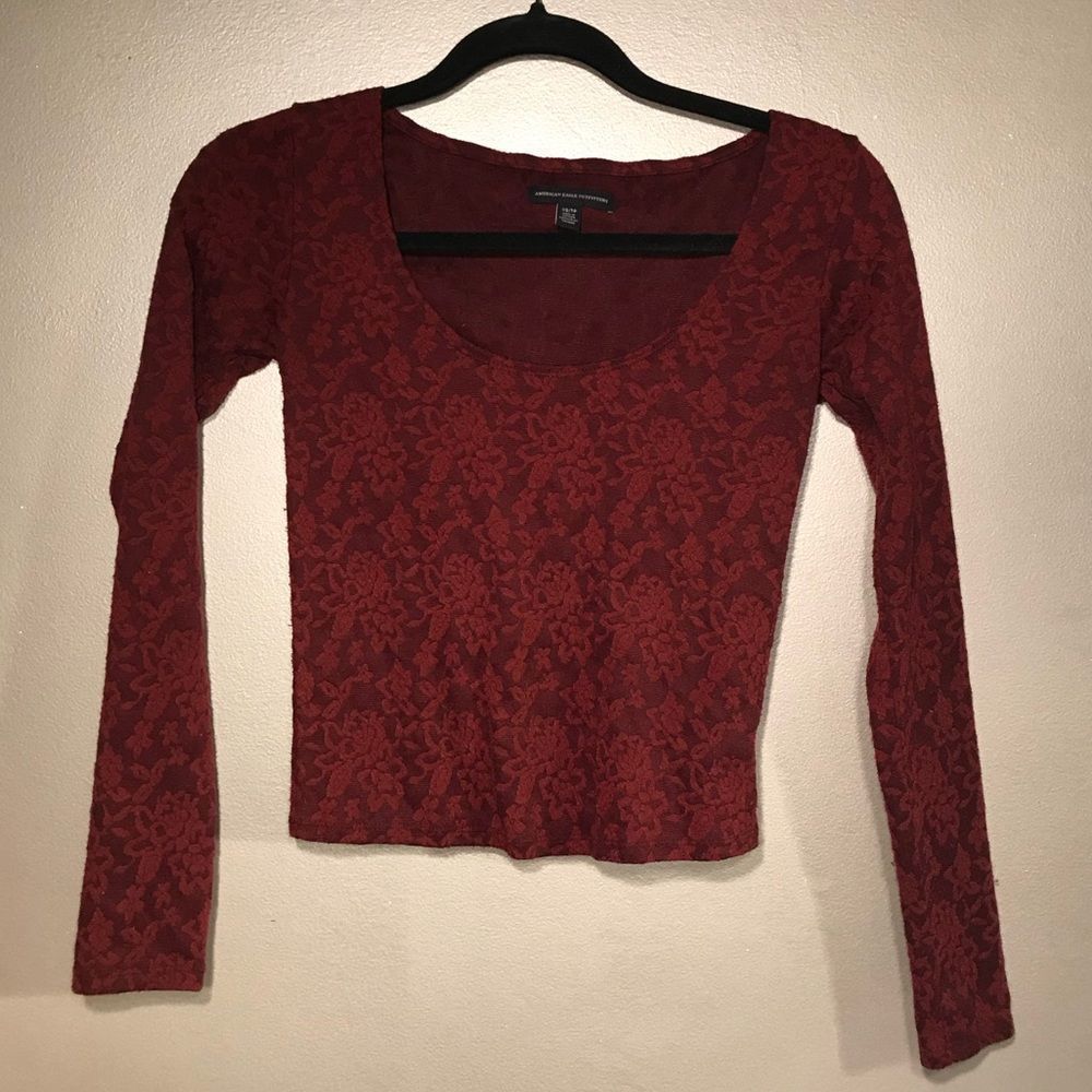American Eagle: Long Sleeve Crop Top